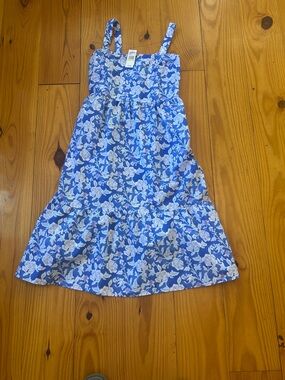 Vineyard Vines Blue and White Floral Midi Dress
